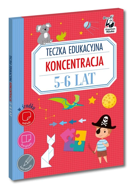 Teczka edukacyjna. Koncentracja. 5-6 lat. Kapitan Nauka Katarzyna Szumska