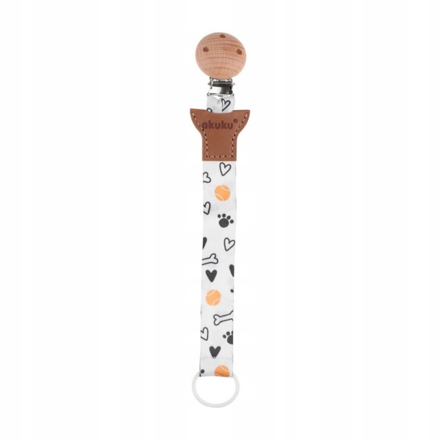 AKUKU Tasiemka ZAWIESZKA Do Smoczka Uniwersalna KOŚĆ A0581