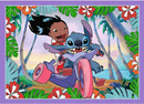 Puzzle 4w1 Układanka STITCH Szalony Dzień Lilo&Stitch Angela 4+ Trefl 34633