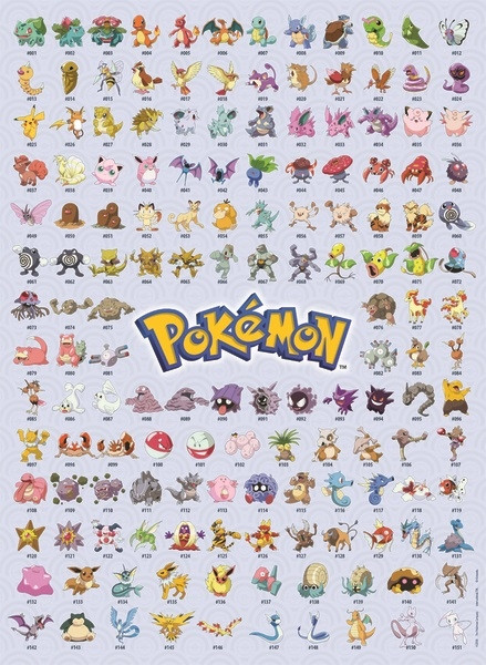 Ravensburger Puzzle 120005117 Pierwsze 151 Pokémonów 500 elementów