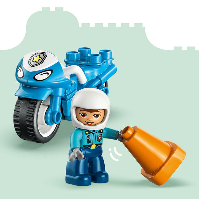 LEGO DUPLO 10471 Niebieski Motocykl Policyjny Zestaw Edukacyjny dla Maluchów