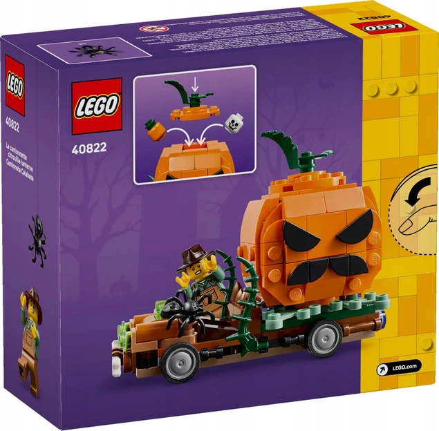 LEGO Ikoniczny 40822 Pickup z dyniami na Halloween - detale