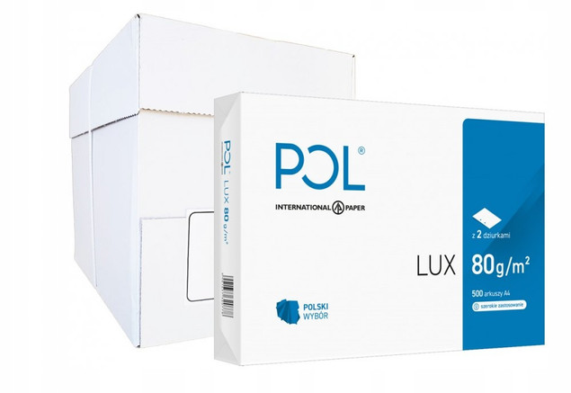 Papier ksero A4 80g 500 arkuszy POLLUX biały do drukarki i kopiarki