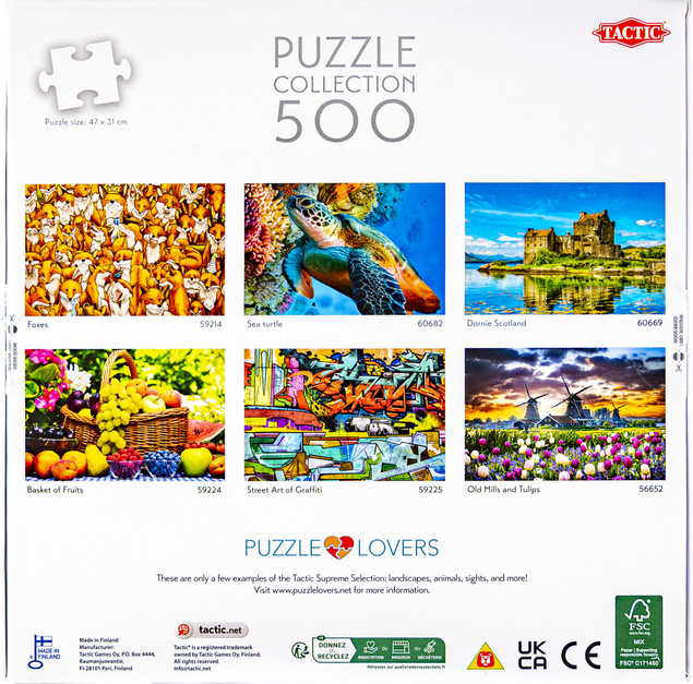 Puzzle Tactic 500 elementów – Malownicze Dornie, Szkocja
