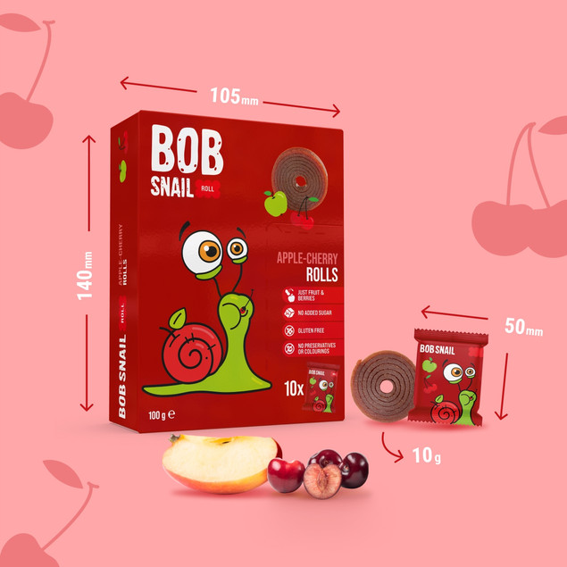 Rollsy Jabłko-Wiśnia Bob Snail 100g