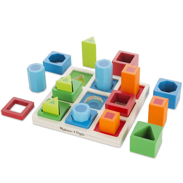 Drewniany sorter kształtów i kolorów 10582