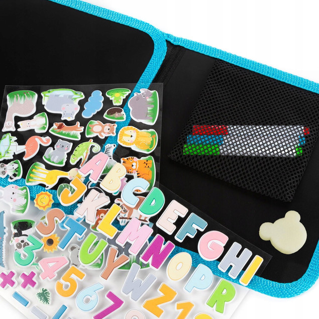 Podróżny Zestaw Zabaw Kidea Zmywalne Naklejki Markery spokojna podróż