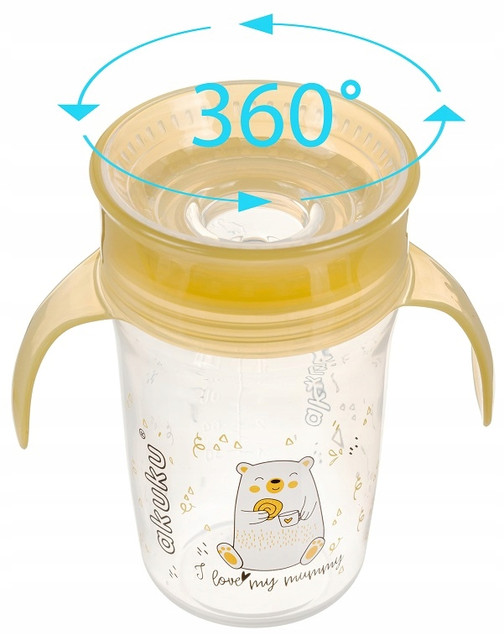 Kubek Niekapek 360° Akuku 240ml 6m+
