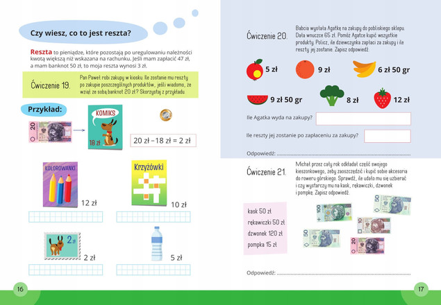 Mądry Uczeń MATEMATYKA Klasa 1-3 LICZĘ PIENIĄDZE Tamara Malska 6+ SBM