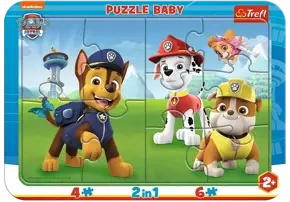 Trefl Puzzle ramkowe Baby Wesoły Psi Patrol 2w1 80022