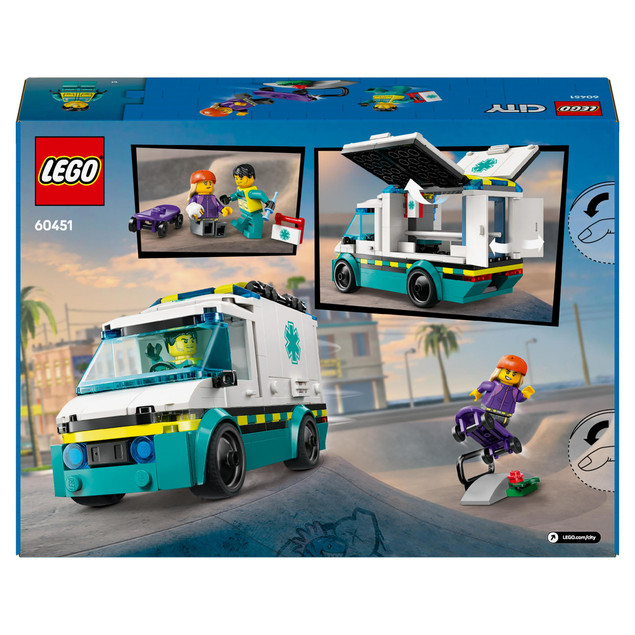 LEGO City 60451 Ambulans Ratunkowy z Minifigurkami