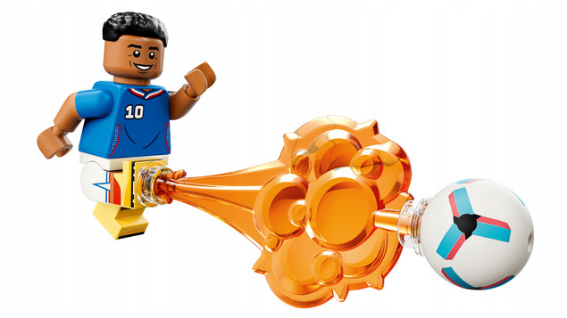 LEGO Editions 43013 Kylian Mbappé – Piłkarskie Moment 10; kolekcjonerski model 490 el.