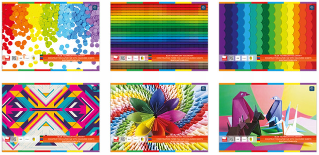 2 szt. x blok techniczny kolorowy INTERDRUK A4 10 ark. 160g