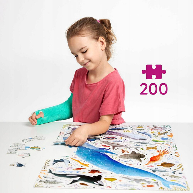 Puzzle 200 Układanka PuzzLove RYBY Zwierzęta Wodne Morskie Ocean 7+ CzuCzu