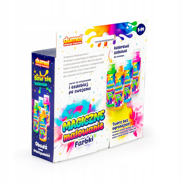 Zestaw farbek do malowania Dumel 4x60 ml kolorowe