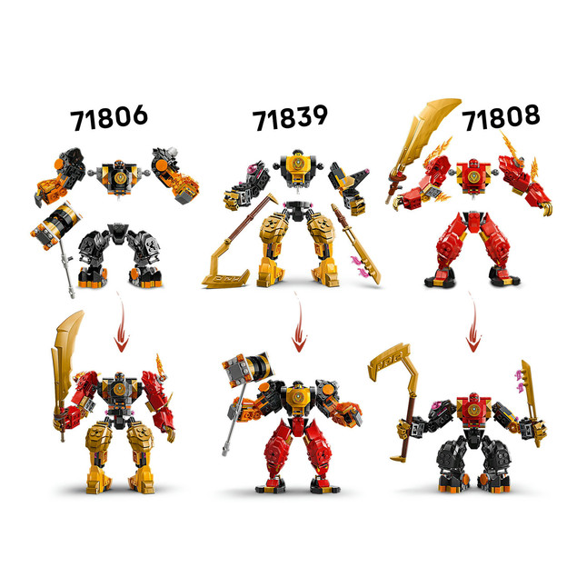LEGO NINJAGO 71839 Arin i Robot Bojowy Spinjitzu – Modułowy Mech Ninja