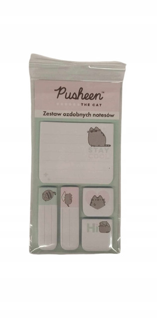 PUSHEEN Kot Samoprzylepne Karteczki Indeksujące Notesy 5 szt. St. Majewski