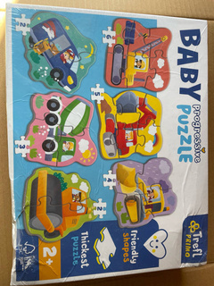 Puzzle Baby POJAZDY BUDOWLANE 6w1 Dla Najmłodszych 22 Elementy 2+ Trefl OUTLET