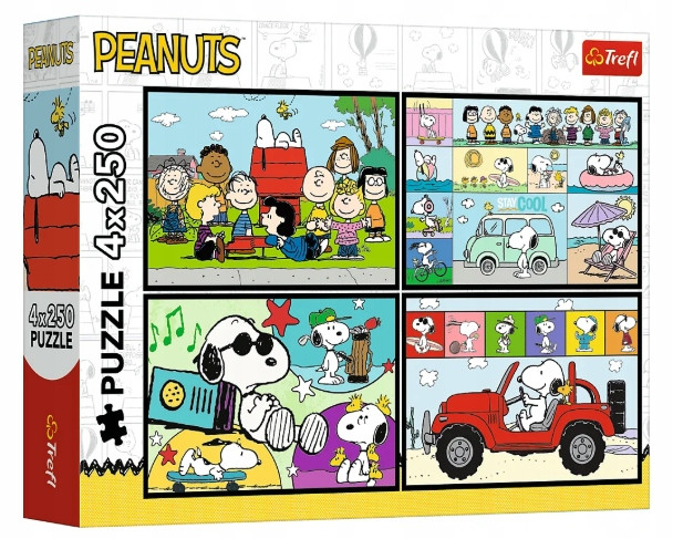 Puzzle Trefl 250 elementów Fistaszkowe Przygody – Zabawa dla Dzieci