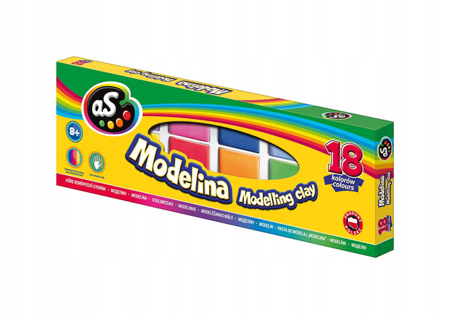 Modelina Szkolna Dla Dzieci 18 Kolorów Niebrudząca 8+ Astra