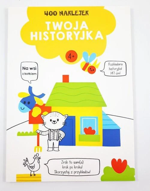 400 Naklejek 4+ Twoja Historyjka Żółta