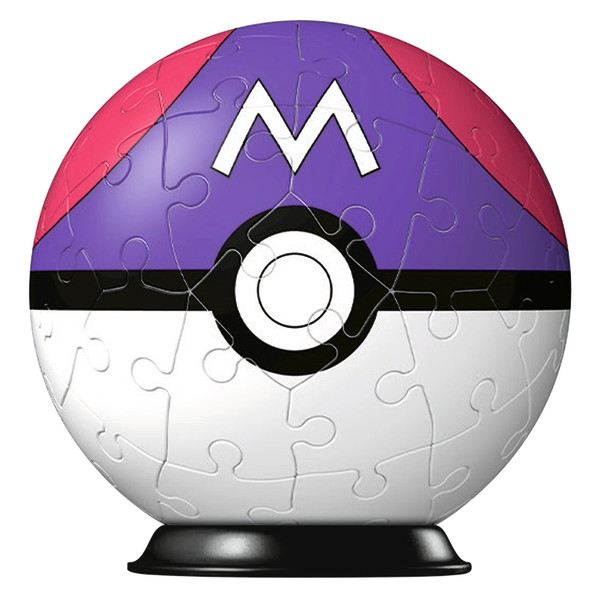 Puzzle 3D Mistrzowska Pokeball - Ravensburger, 54 elementy