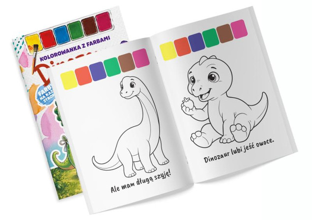 Kolorowanka z farbami Dinozaury – Praca zbiorowa
