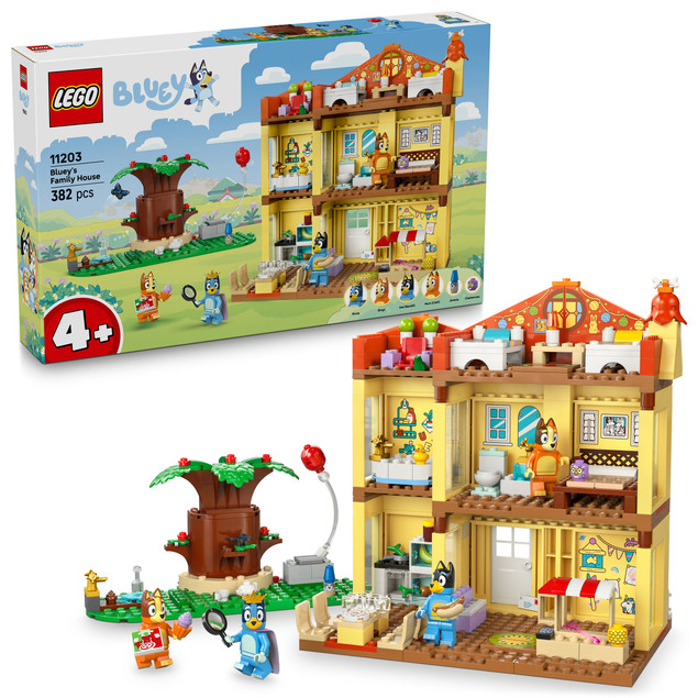 LEGO Bluey 11203 Bluey i jej rodzinny dom Zestaw dla dzieci 4+