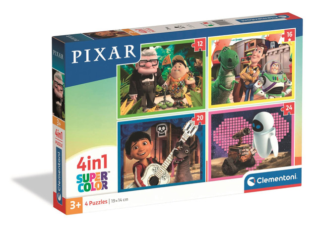 Puzzle 4w1 Pixar Super Kolor Układanka dla Dzieci