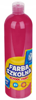 Farba Szkolna Plakatowa Różowa 500ml W Butelce 3+ Astra