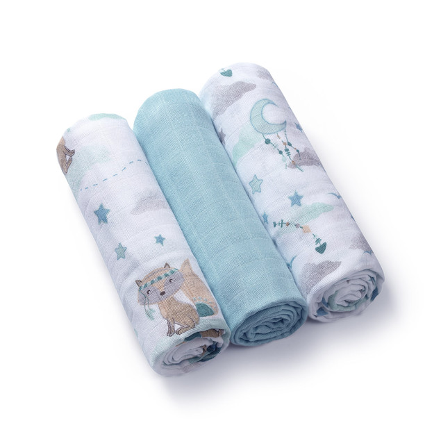 Pieluszki bambusowe Lisek 70x70cm 3 szt. – Babyono