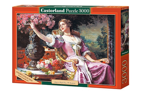 Puzzle 3000 Dama w różowej sukni CASTOR