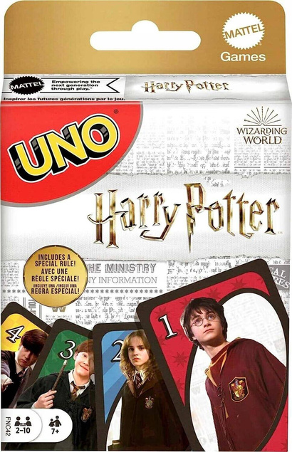 Gra Karciana Uno Junior Karty HARRY POTTER 7+ Mattel