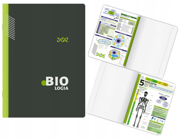 Zeszyt A5 Kratka 60k BIOLOGIA Top2000 ze Ściągami