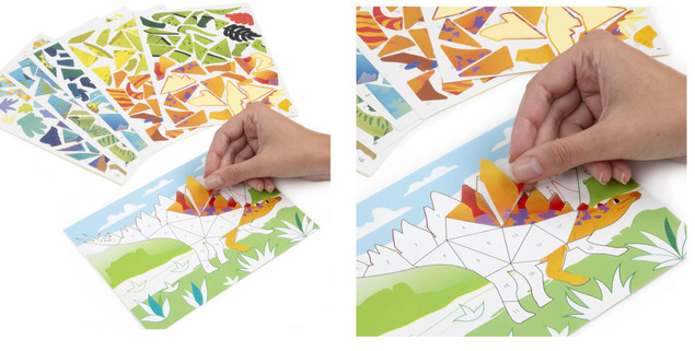 Kreatywna wyklejanka po numerach Dinozaury Kidea