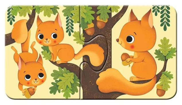 RAVENSBURGER Moje pierwsze puzzle Zwierzęta i młode 9x2 elementy