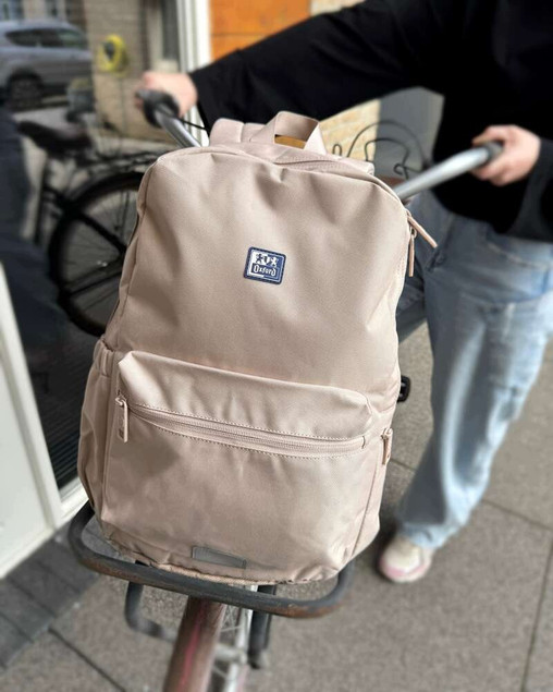 Plecak szkolny Oxford B-You jednokomorowy na laptopa piaskowy RPET 21L