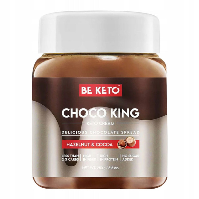Krem Czekoladowy BeKeto Z Orzechami Laskowymi Dieta Ketogeniczna 250 g