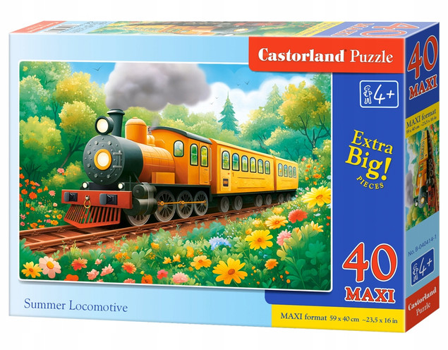Puzzle 40 elementów Maxi Letnia lokomotywa Castorland