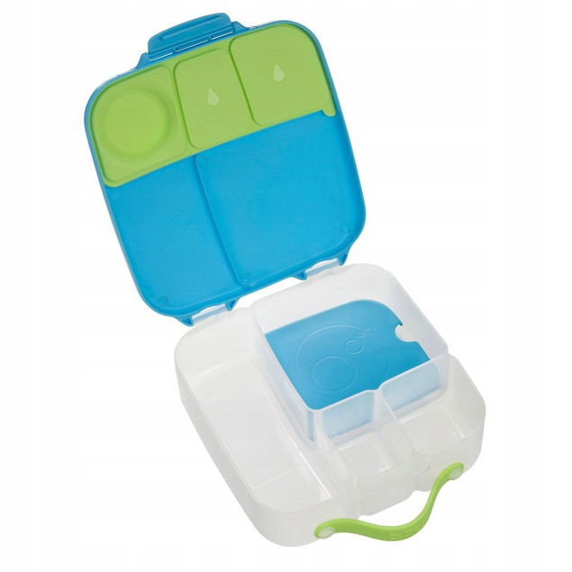 Lunchbox, śniadaniówka do szkoły, pracy, przegródki, wkład chłodzący, 2l, Ocean Breeze, b.box
