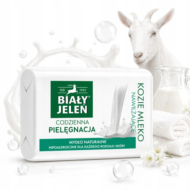 Mydło w kostce Biały Jeleń Kozie Mleko 100 g Premium
