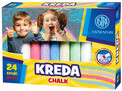Kreda Tablicowa Niskopyląca 24 szt. Kolorowa Astra