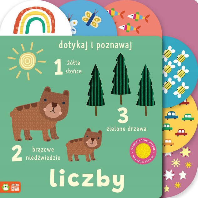Dotykaj i poznawaj. Liczby – Książka Sensoryczna dla Maluchów Zielona Sowa