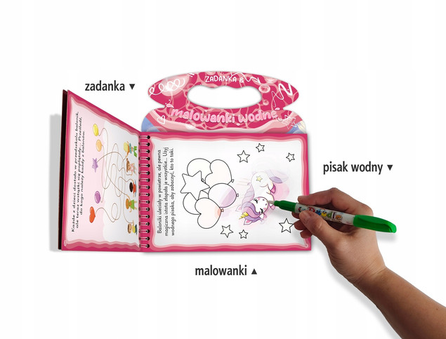 Zadanka i Malowanki Wodne KUCYKI z Pisakiem 3+ Skrzat