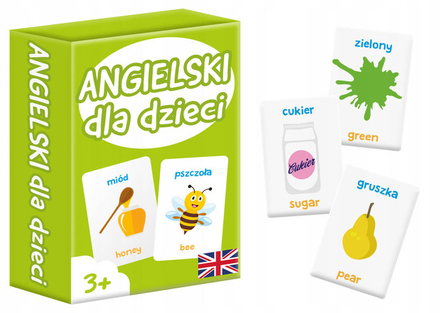 Karty edukacyjne Angielski dla dzieci 3+ Kangur