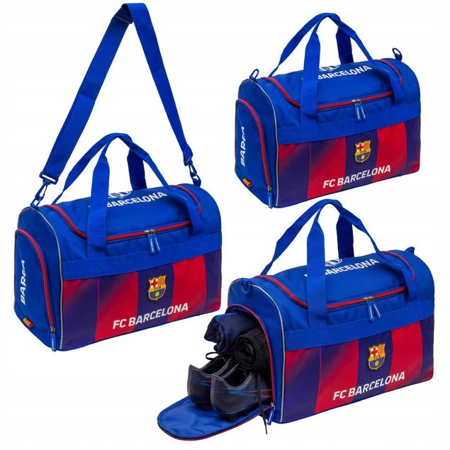 Torba treningowa sportowa ASTRA FC BARCELONA Young – zamek błyskawiczny i materiał