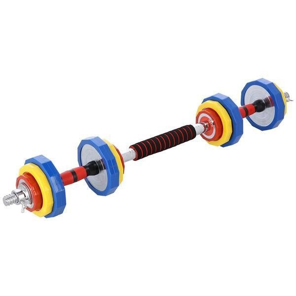 SKC20 SZTANGIELKI-SZTANGA W WALIZCE KOLOROWE  2x10KG HMS