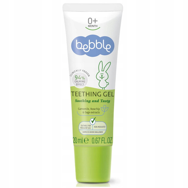 BEBBLE Żel Na Ząbkowanie CHŁODZĄCY Kojący Bez Mięty i Fluorku 0M+ 20ml