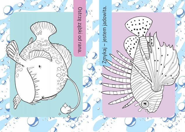 Kolorowanka z tatuażami. Rybki