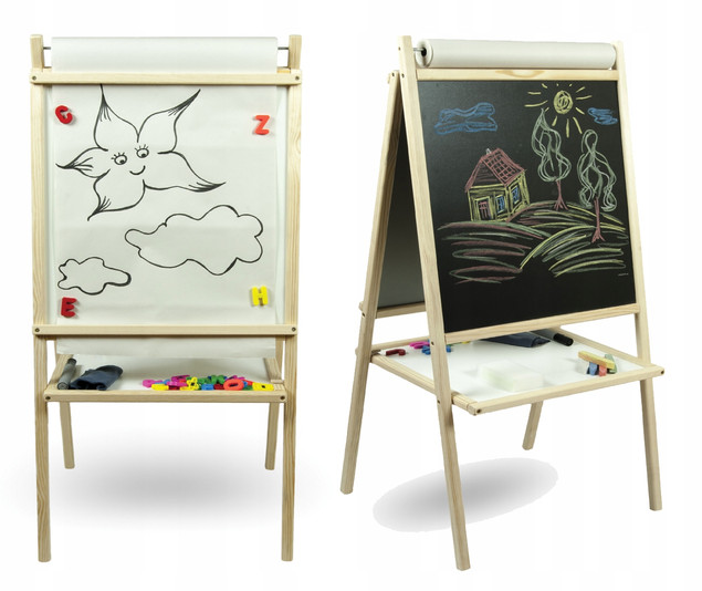 Tablica Dla Dzieci Magnetyczna Kredowa Papier 4w1 3ToysM